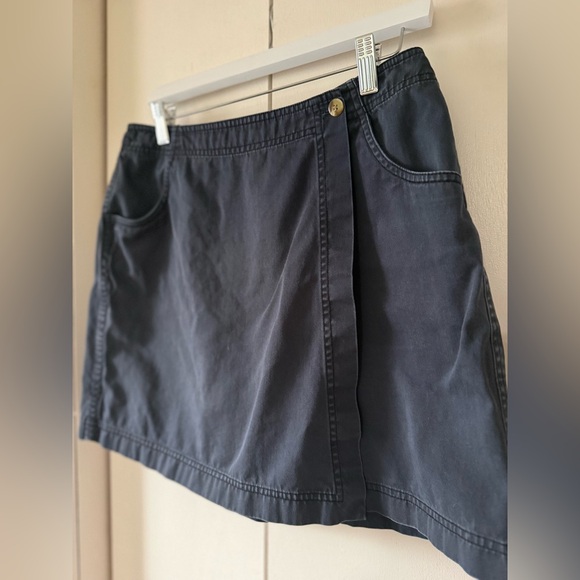 Rafaella Pants - Vintage Rafaella Navy Wrap Skirt Skort with Button Detail Size 10 100% Cotton